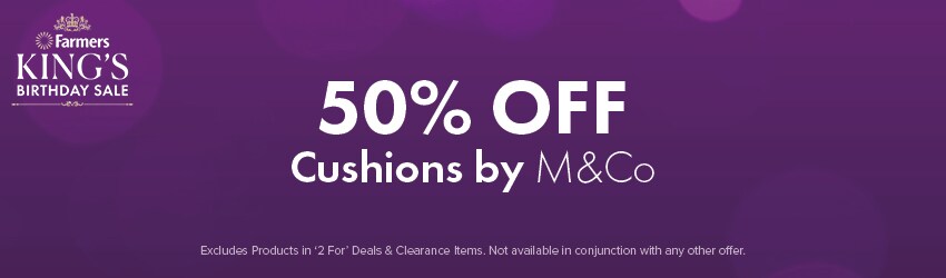 50% OFF Cushions by M&Co