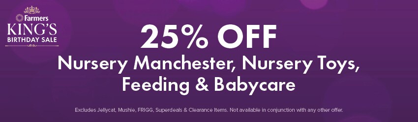 25% OFF Nursery Manchester, Nursery Toys, Feeding & Babycare