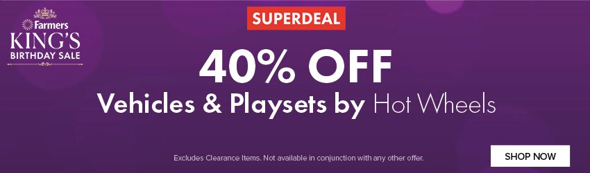 40% OFF Vehicles & Playsets by Hot Wheels