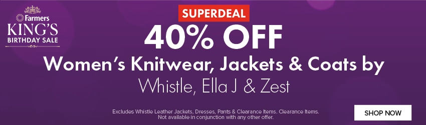 40% OFF Women's Knitwear, Jackets & Coats by Whistle, Ella J & Zest
