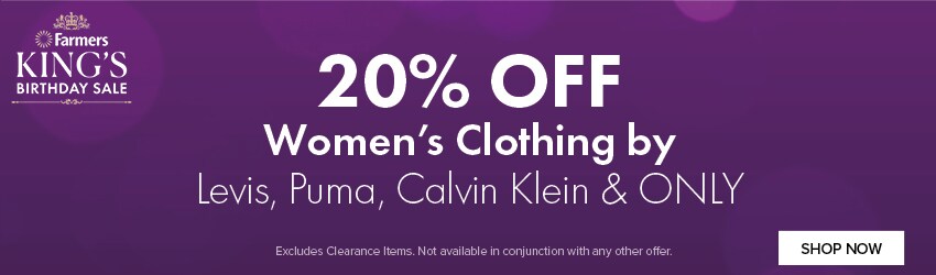 20% OFF Women's Clothing by Levis, Puma, Calvin Klein, Vero Moda & ONLY