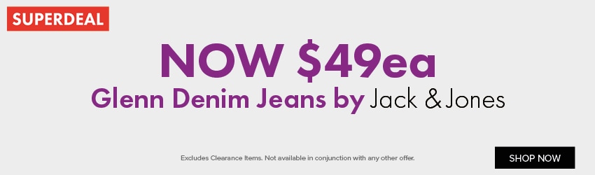  NOW $49ea Glenn Denim Jeans by Jack & Jones