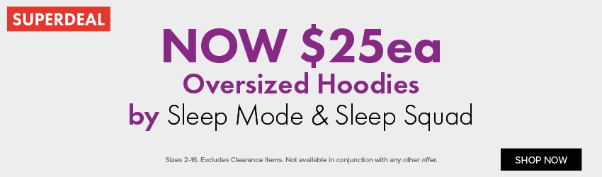 NOW $25ea Oversized Hoodies by Sleep Mode & Sleep Squad