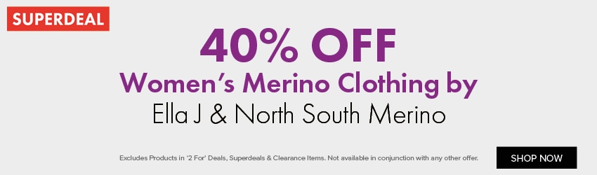 40% OFF Women's Merino Clothing by Ella J & North South Merino