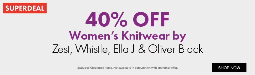 40% OFF Women's Knitwear by Zest, Whistle, Ella J & Oliver Black