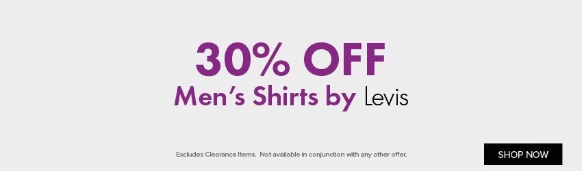 30% OFF Men's Shirts by Levis