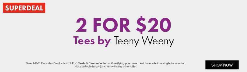 2 for $20 Tees by Teeny Weeny