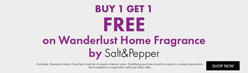 BUY 1 GET 1 FREE on Wanderlust Home Fragrance by Salt&Pepper
