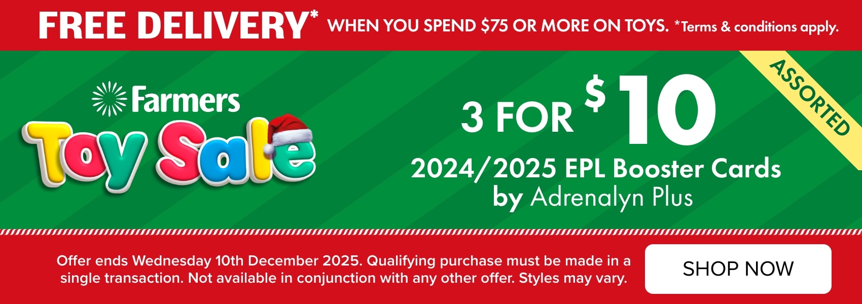 Buy 3 for $10 Adrenalyn Plus 2024/2025 EPL Booster, Assorted