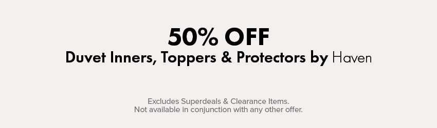50% OFF Duvet Inners, Toppers & Protectors by Haven