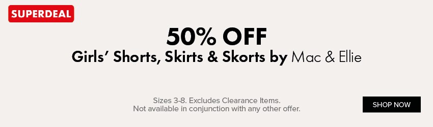 50% OFF Girls' Shorts, Skirts & Skorts by Mac & Ellie