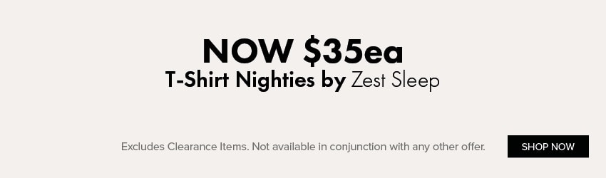 NOW $35ea T-Shirt Nighties by Zest Sleep
