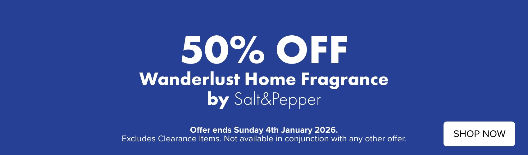 50% OFF Wanderlust Home Fragrance by Salt&Pepper