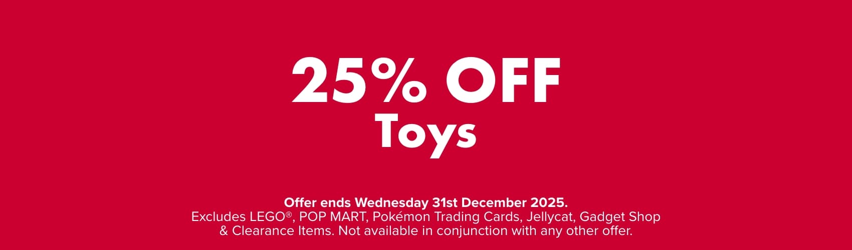 25% OFF Toys