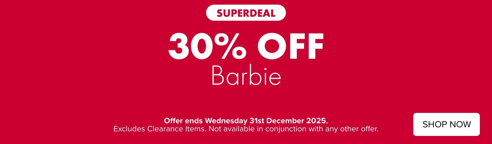 30% OFF Barbie