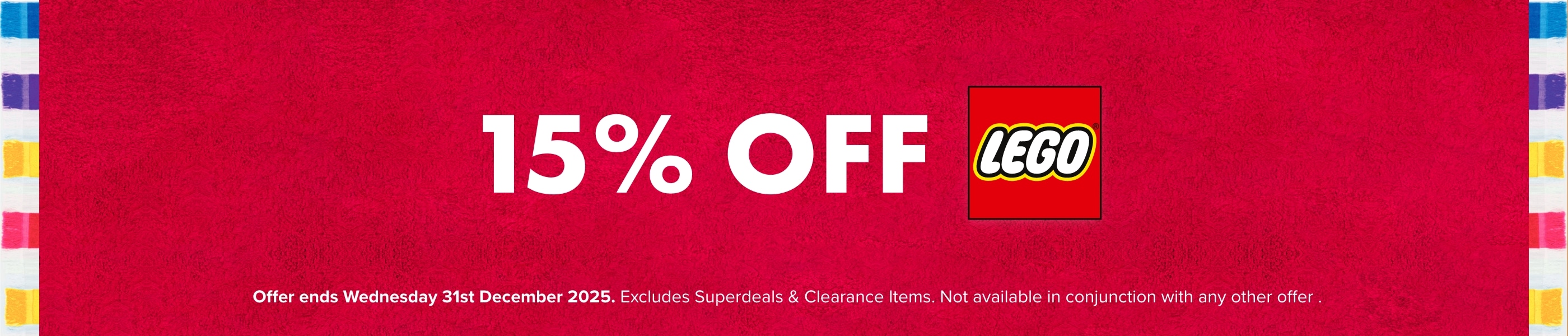 15% OFF Lego