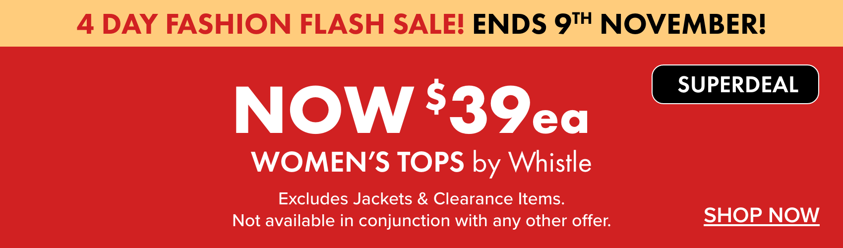 NOW $39ea Women's Tops by Whistle