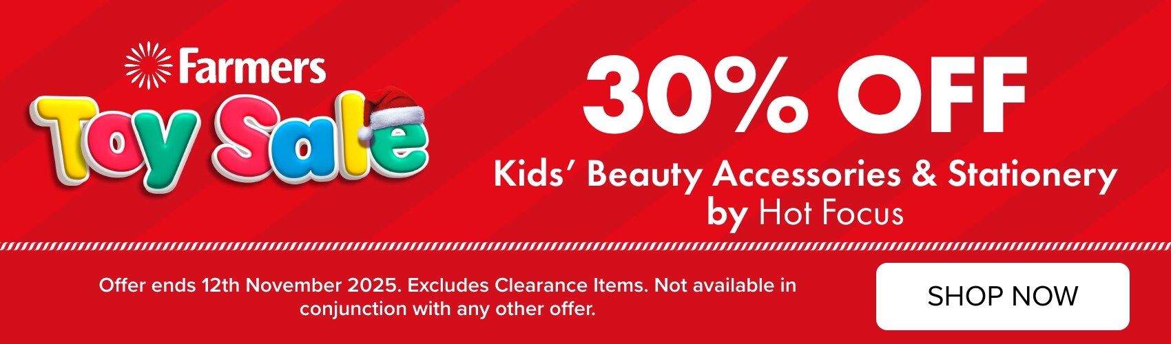 30% OFF Kids’ Beauty & Stationery by Hot Focus