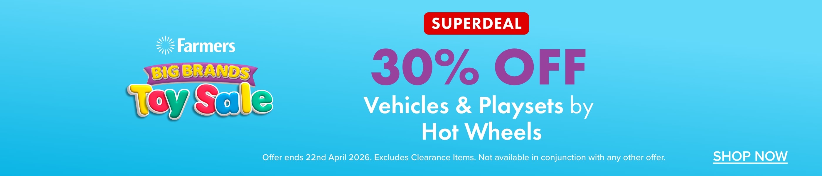 30% OFF Hot Wheels Vehicles & Playsets