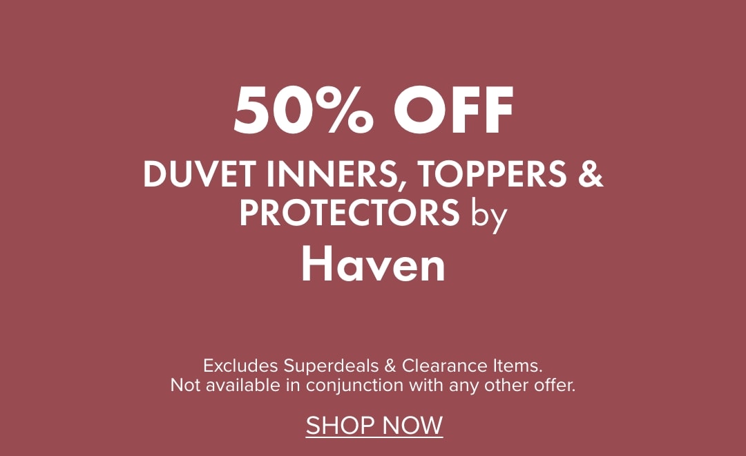 50% OFF Duvet Inners, Toppers & Protectors by Haven
