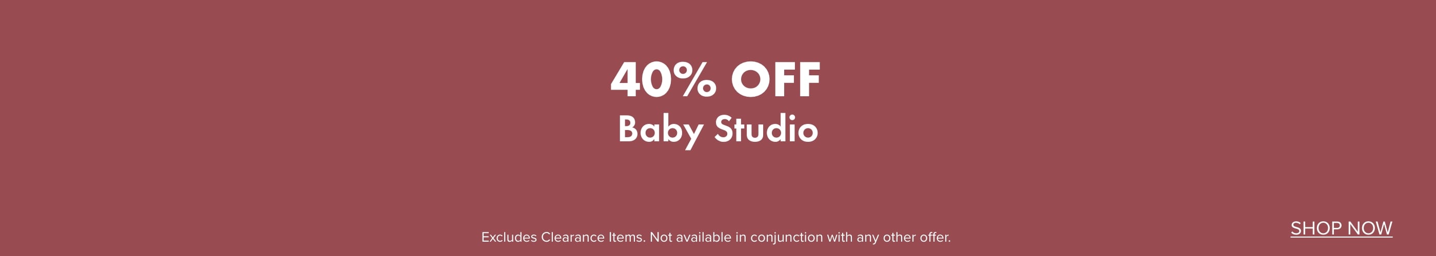 40% OFF Baby Studio