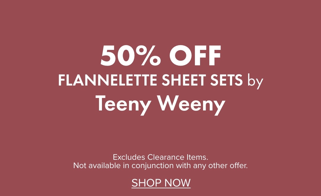 50% OFF Flannelette Sheet Sets by Teeny Weeny