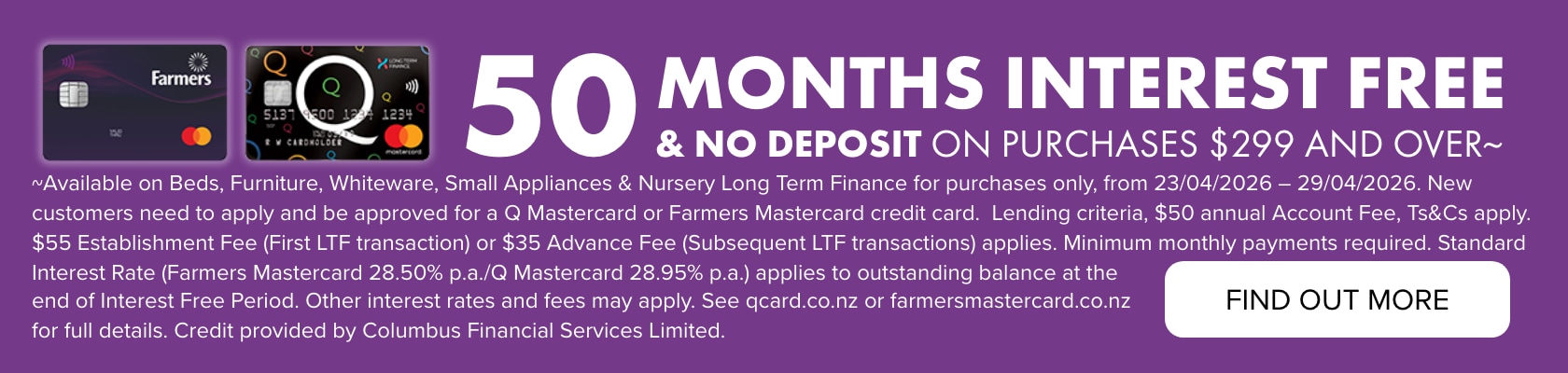 50 Months Interest Free