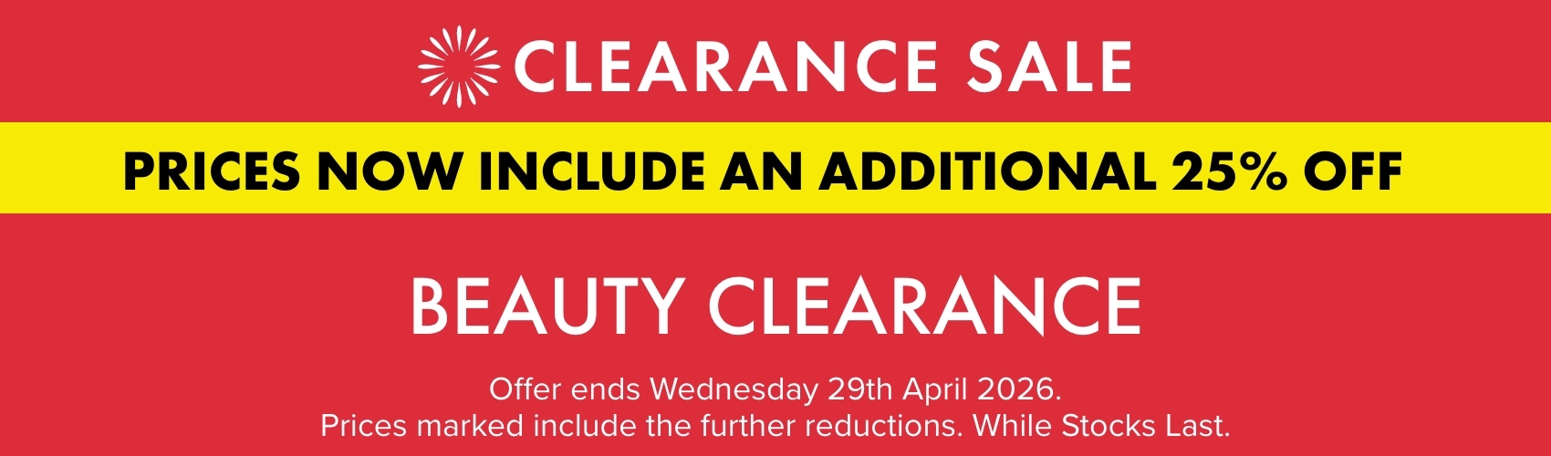 Clearance Sale