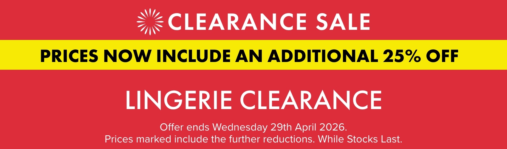 Lingerie Clearance