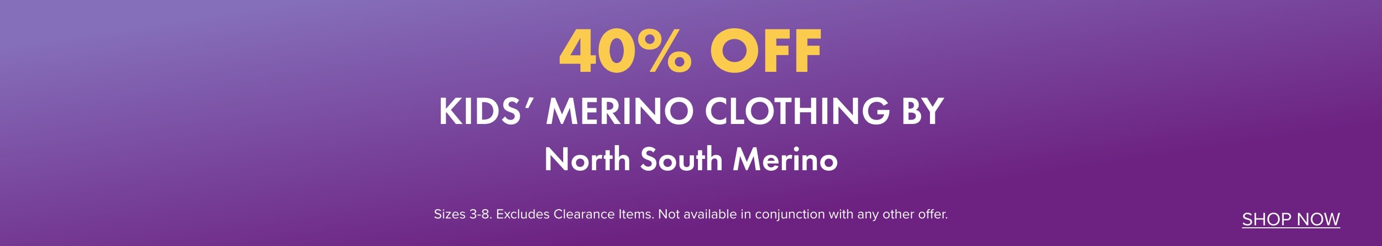 40% OFF Kids' Merino Clothing by North South