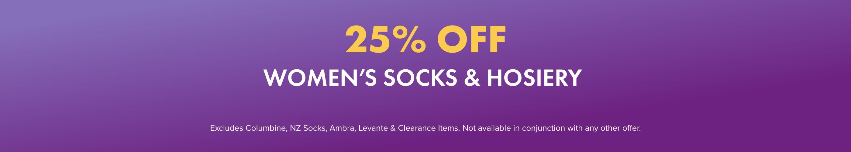25% OFF Women's Socks & Hosiery
