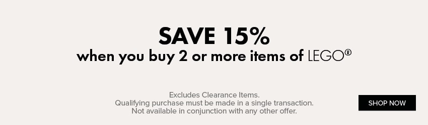 SAVE 15% when you buy 2 or more items of LEGO&reg;