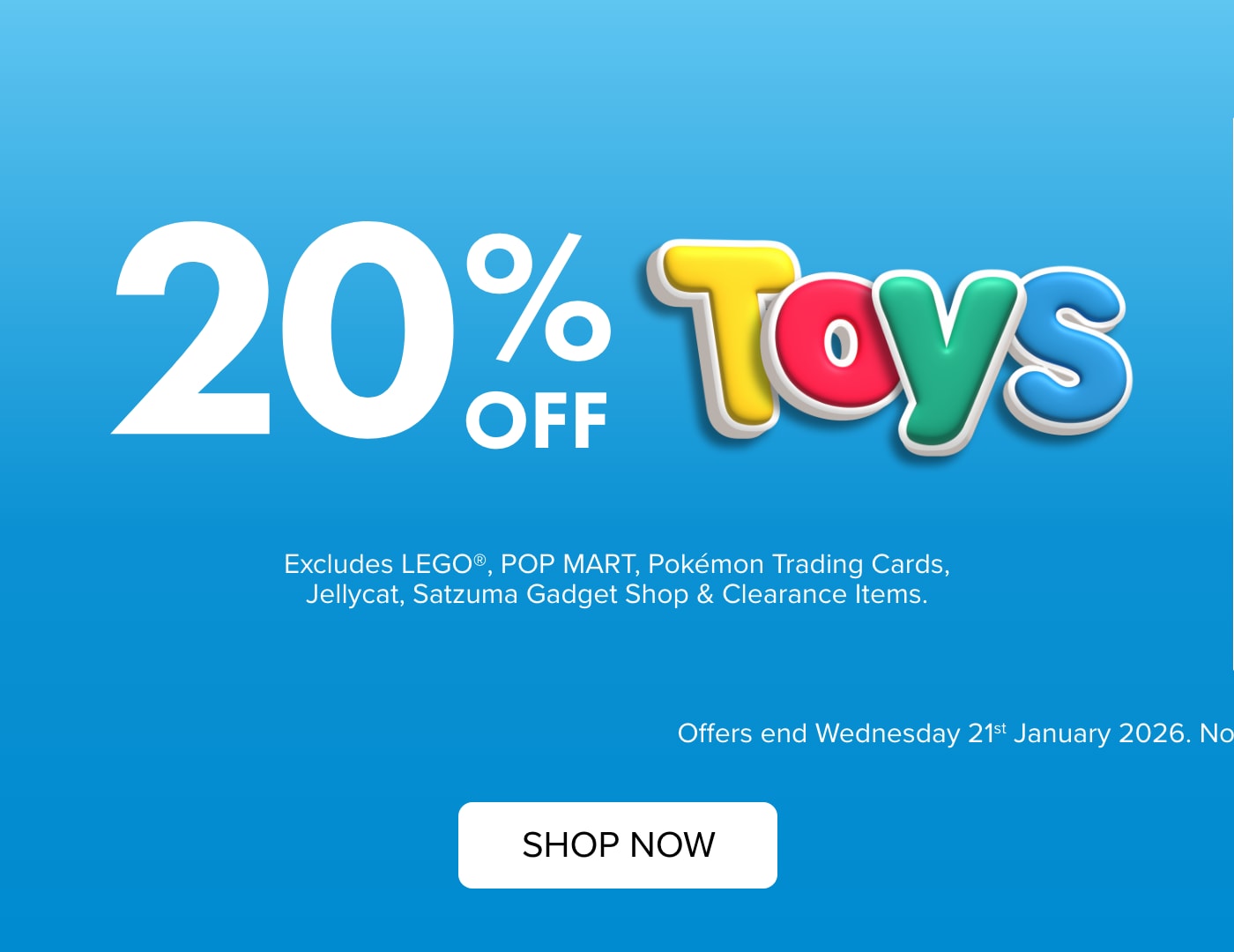 20% OFF Toys