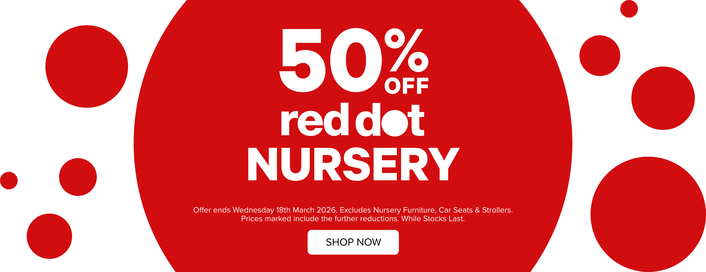 50% OFF Red Dot Nursery