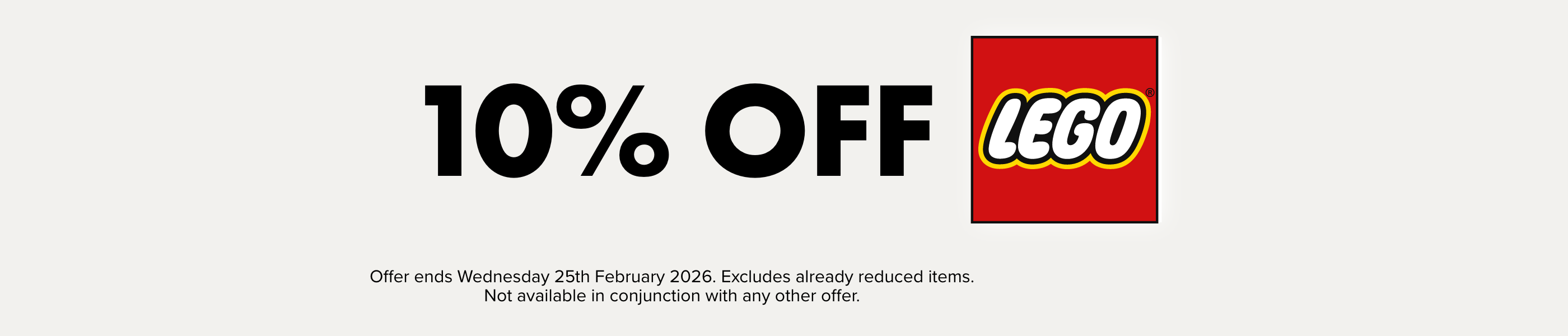 10% OFF LEGO&reg;