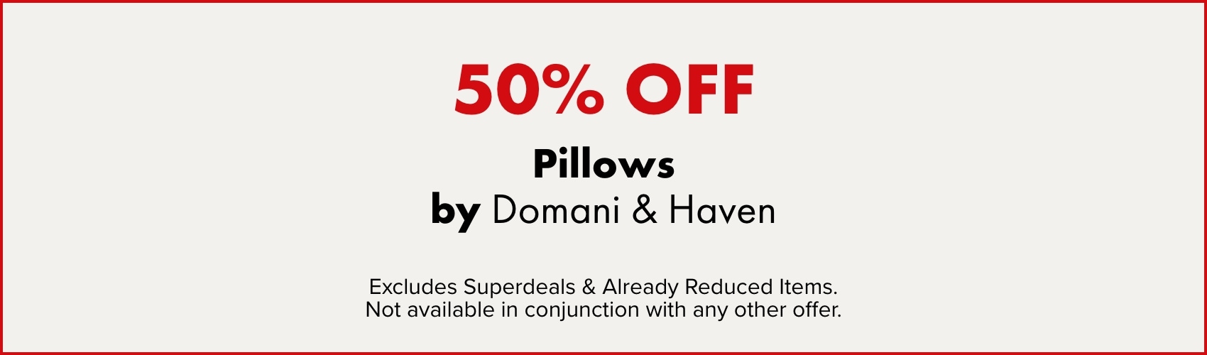 50% OFF Pillows by Domani & Haven