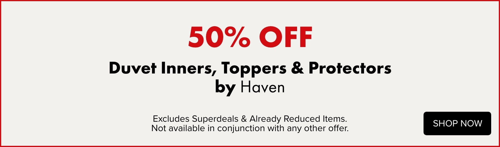 50% OFF Duvet Inners, Toppers & Protectors by Haven