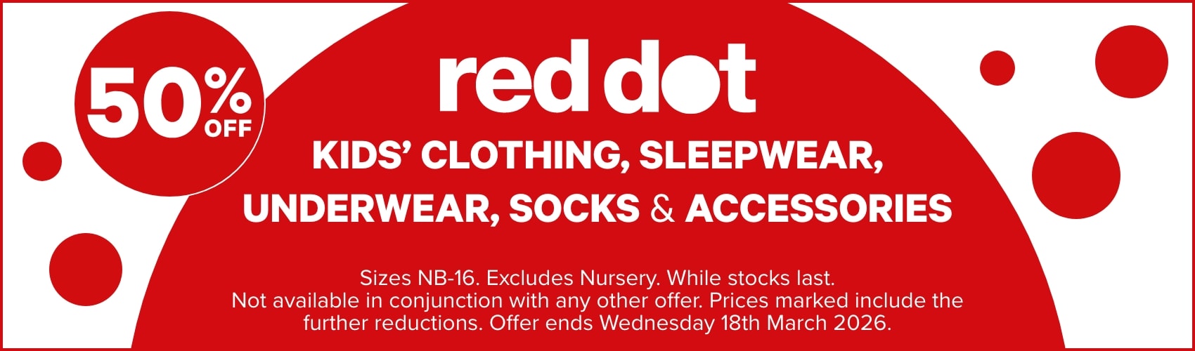 50% OFF Red Dot Kids' Clothing, Sleepwear, Underwear, Socks & Accessories