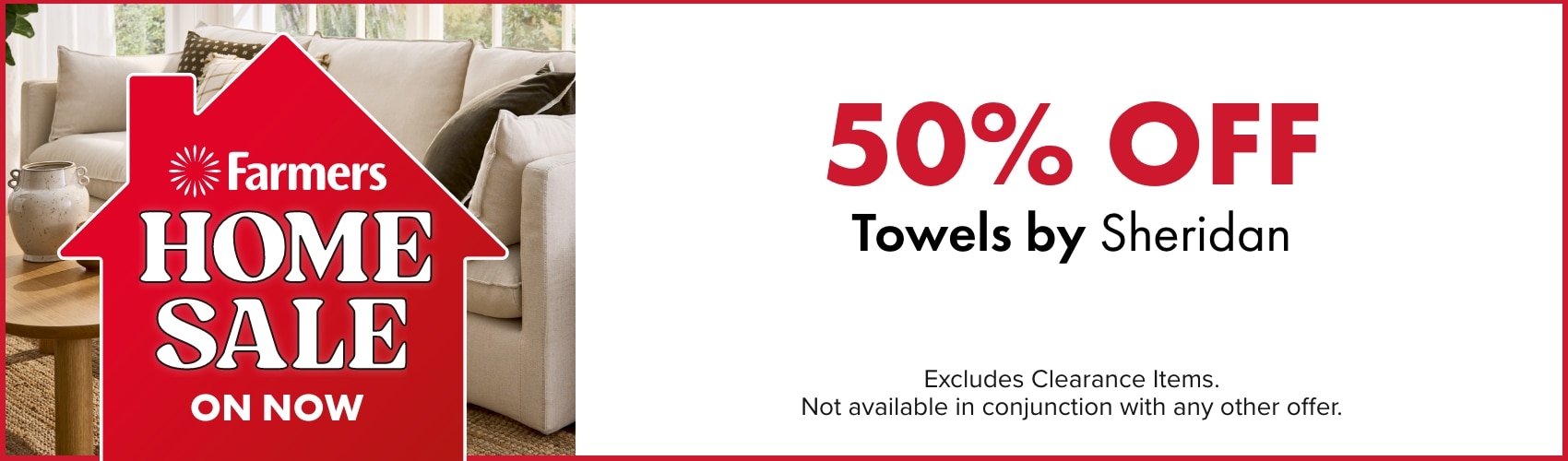 50% OFF Towels by Sheridan