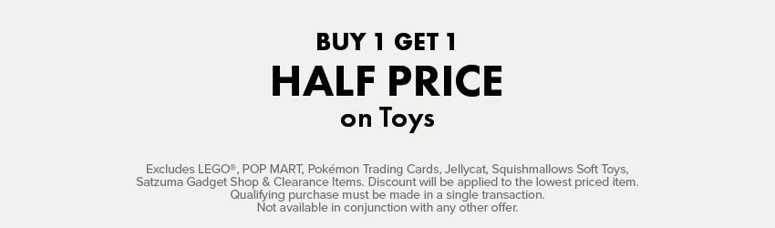 BUY 1 GET 1 HALF PRICE on Toys