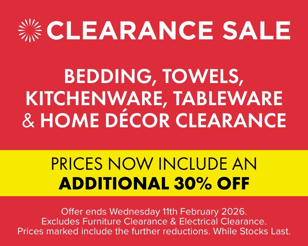 TAKE A FURTHER 30% OFF Home Clearance