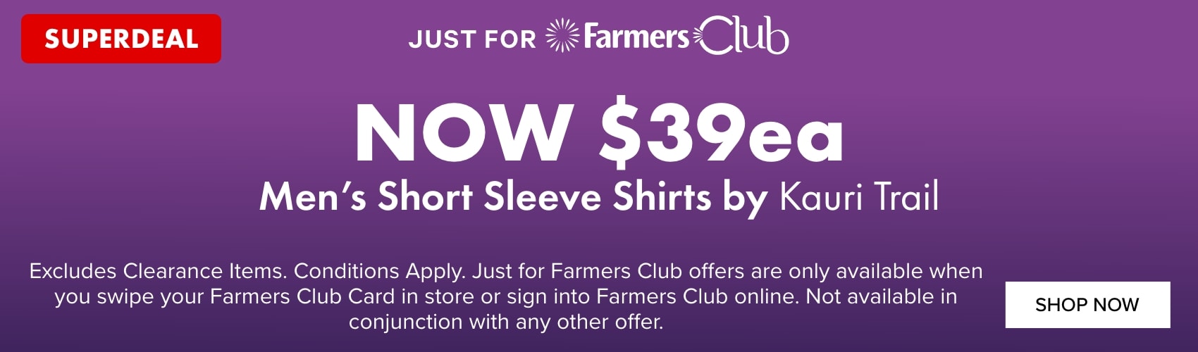 Now $39ea Men's Short Sleeve Shirts By Kauri Trail