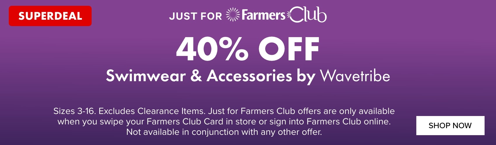 40% OFF Swimwear & Accessories by Wavetribe