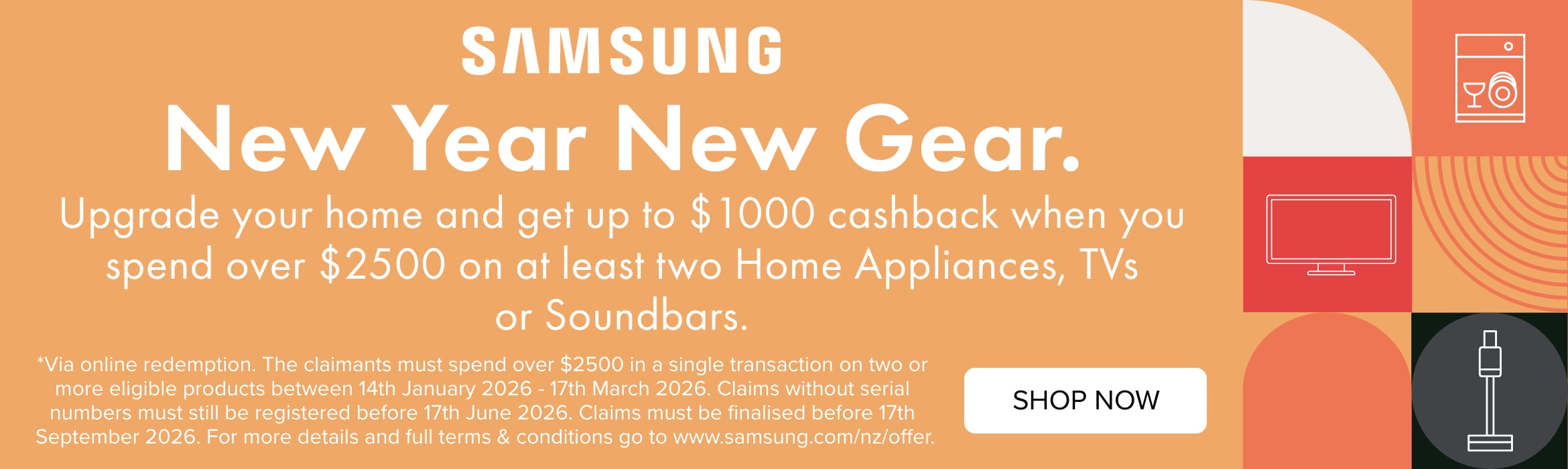 Get upto $1000 cashback when you spend over $2500