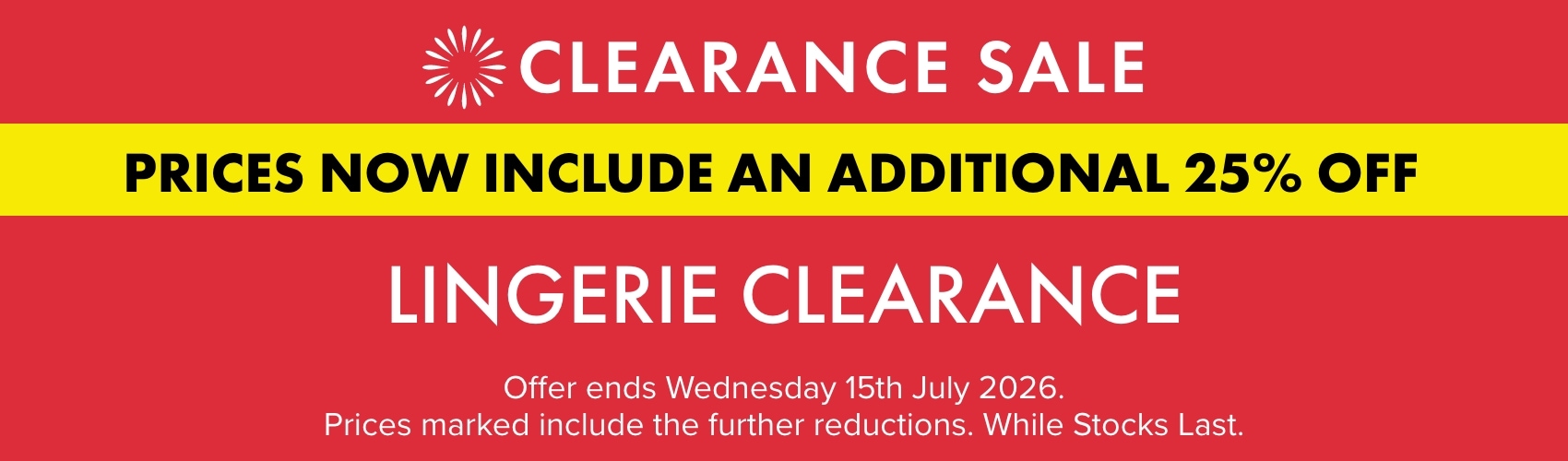Women's Lingerie Clearance