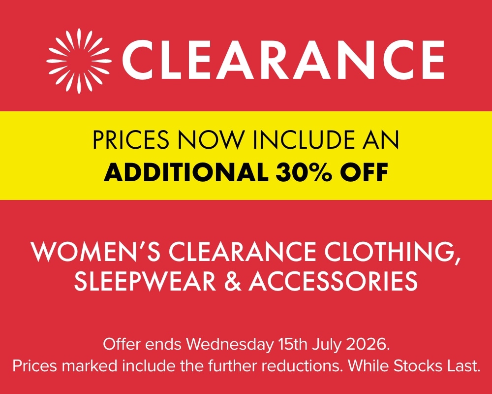 Take a Further 30% OFF Women's Clearance