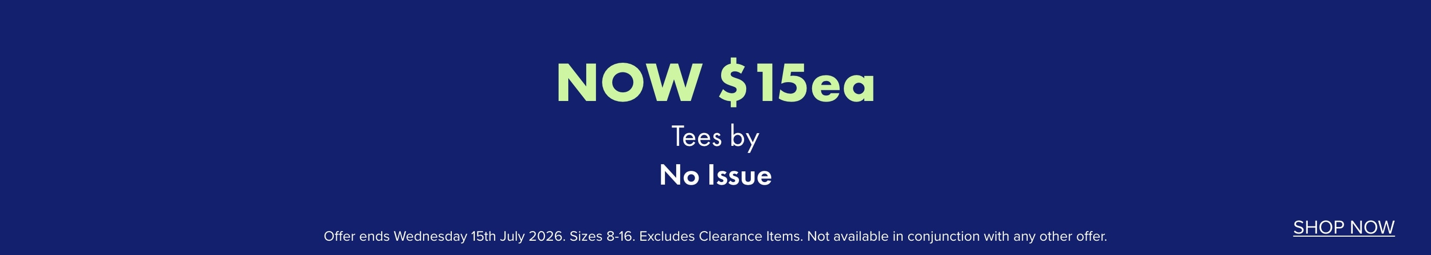 NOW $15ea Tees by No Issue