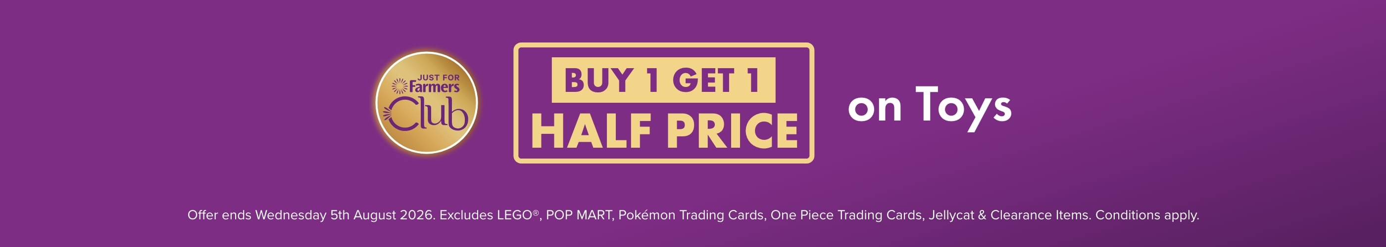 BUY 1 GET 1 HALF PRICE on Toys