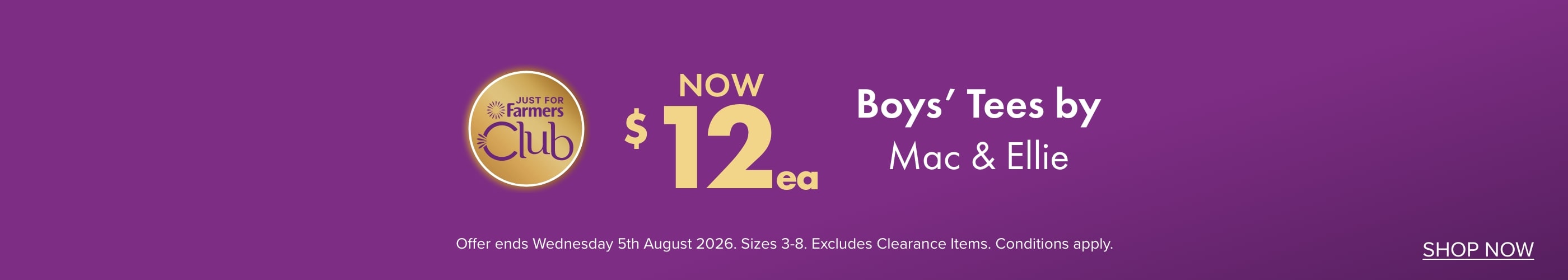 NOW $12ea Boys Tees by Mac & Ellie