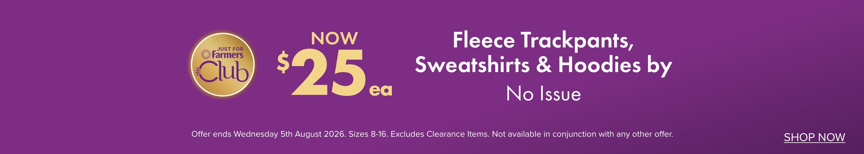 NOW $25ea Fleece Trackpants, Sweatshirts, Hoodies by No Issue
